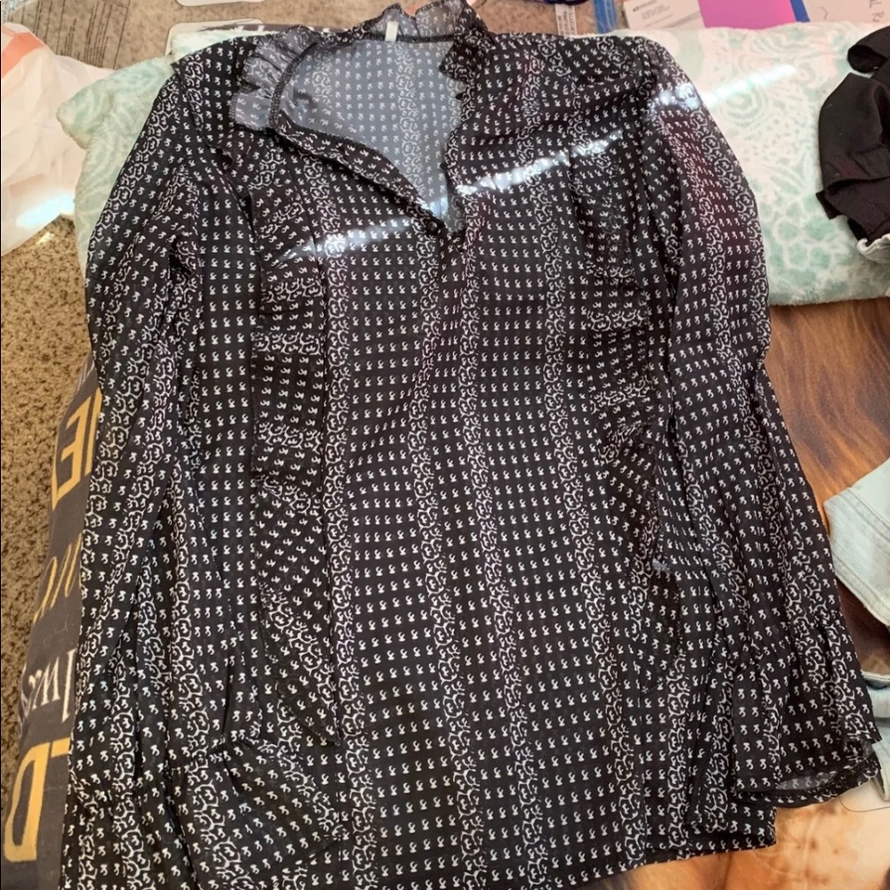 Flattering patterned blouse